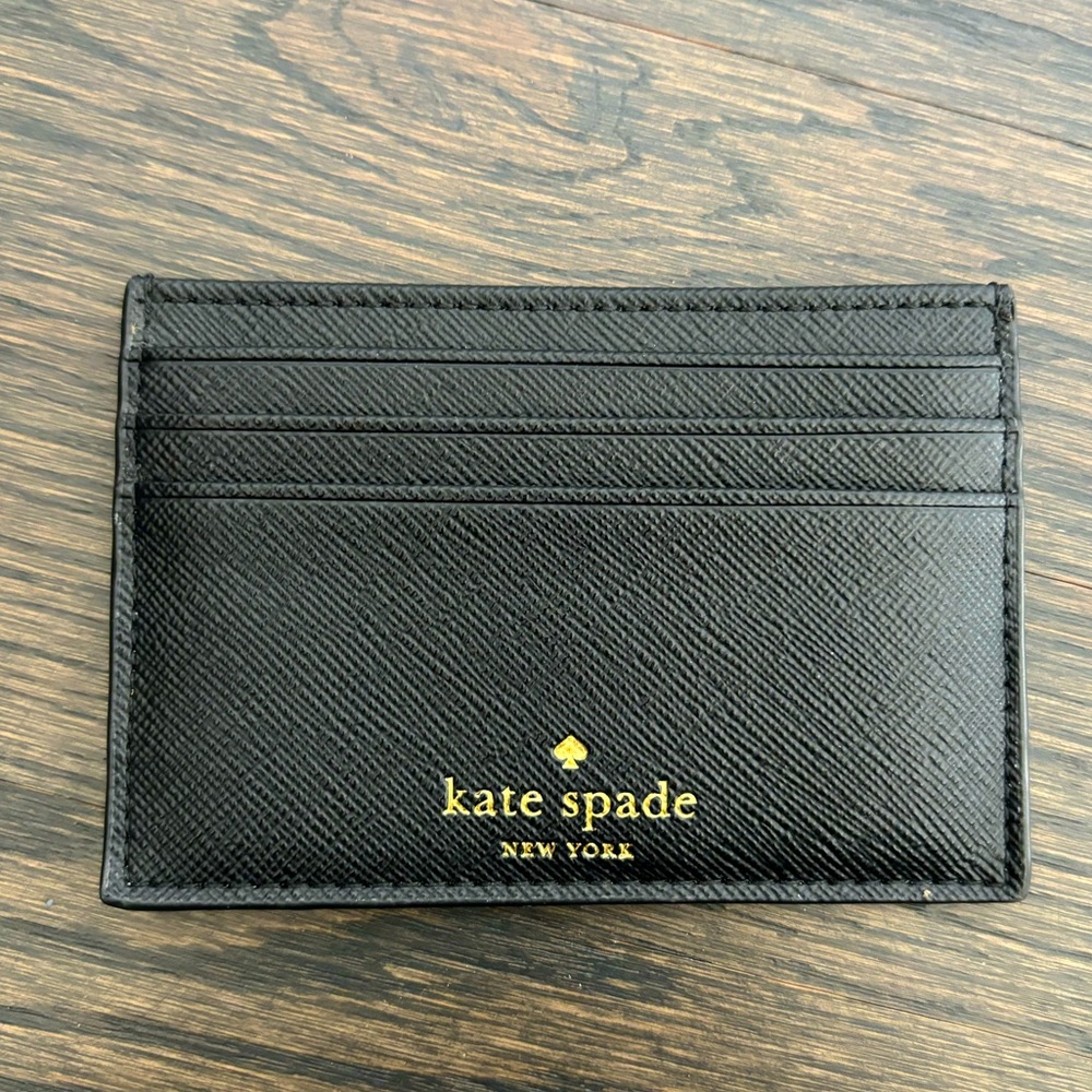 Kate Spade Black Sequin Small Card Holder